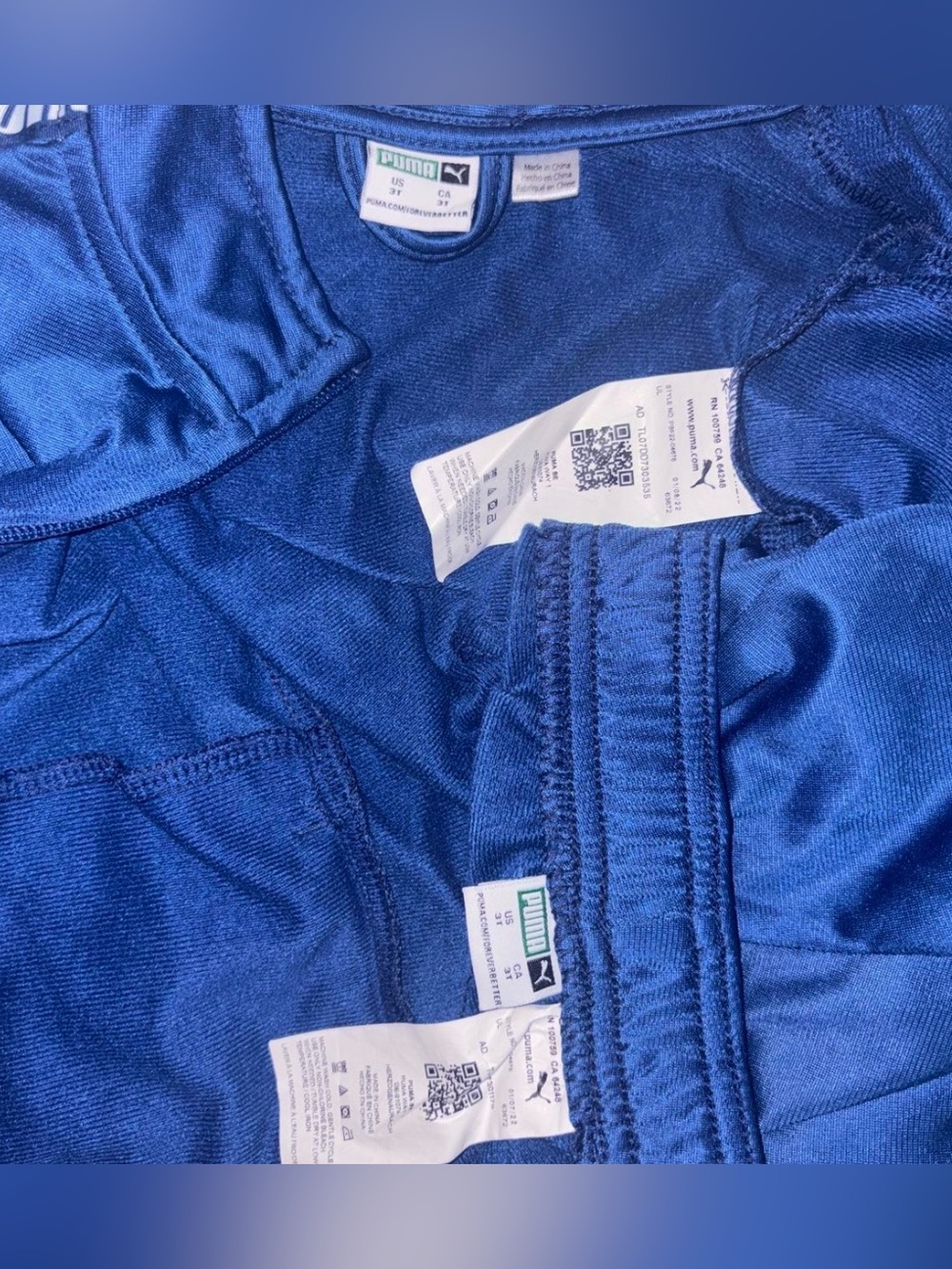 PUMA Toddler 2-Piece Tracksuit Set | Navy Blue w/ Orange/Pink Logo | Size 3T | - Picture 9 of 9
